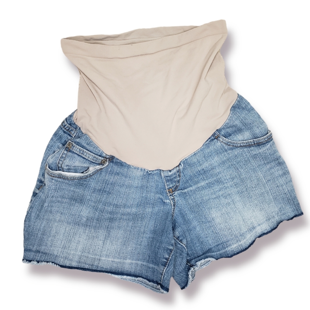 Indigo Blue Maternity Denim Shorts Size Small